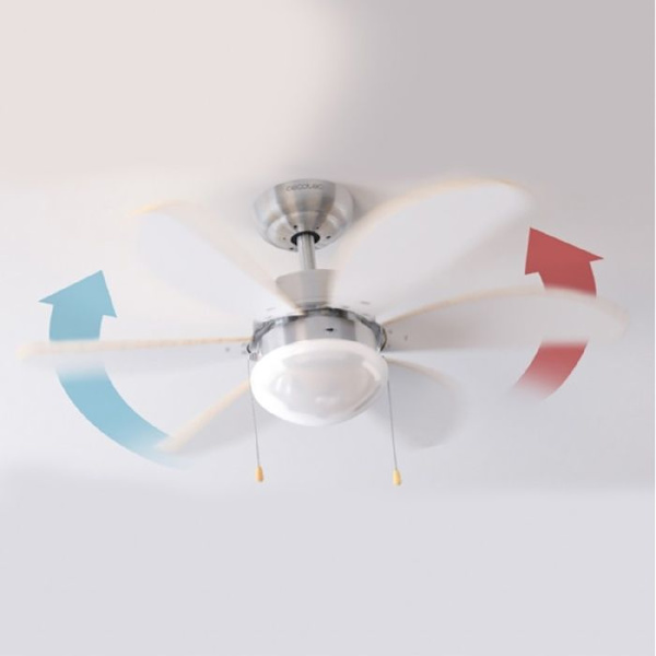 Takfläkt - Energi - Aero 350 - 50 W - 6 vändbara blad - Diameter 92 cm Trä - Vit