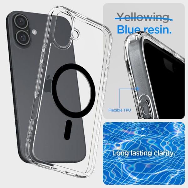 Coque Spigen Ultra Hybrid MagSafe för iPhone 16 Plus (Svart) Svart