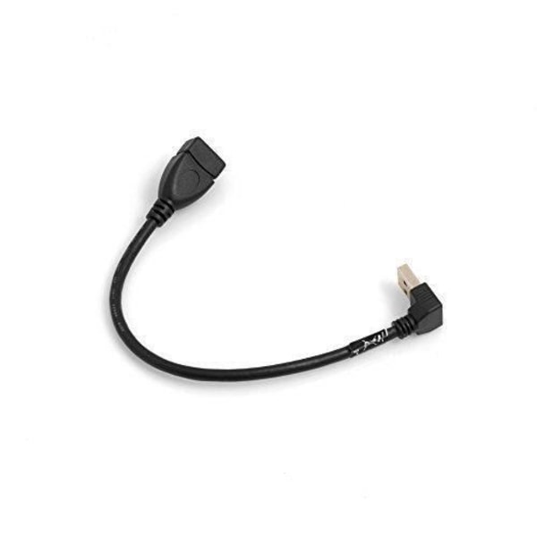 System-S Kabel USB 3.0typ A vinklad 90 Abwärts vinklad till USB 3.0typ A honladdkabel Laddkabel