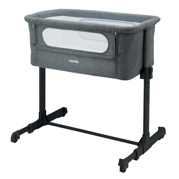 Samsovande babysäng NANIA DODI - 2-i-1 extrasäng - Ultrabekväm madrass 4 cm tjock - L 80 x B 42 cm Grå