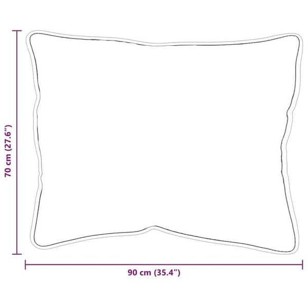 Kudde i bomull och polyester - vidaXL - Vit - 70x90 cm - Super mjuk - Polyesterfyllning - Set om 2