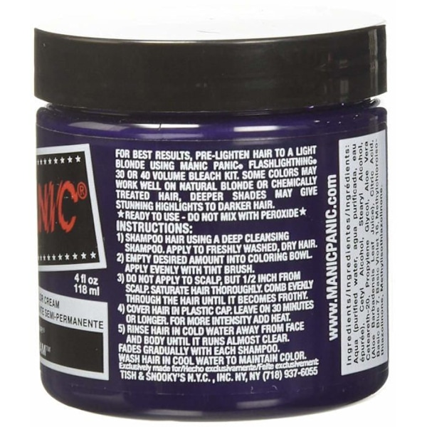 Manic panic Classic Semi-Permanent Hair Dye Deep Purple Dream 118ml