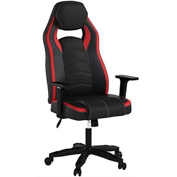 IntimaTe WM Heart Ergonomic Gaming Stol, Vridbar kontorsstol, Hög rygg, Vadderad sits, Justerbar höjd (röd)