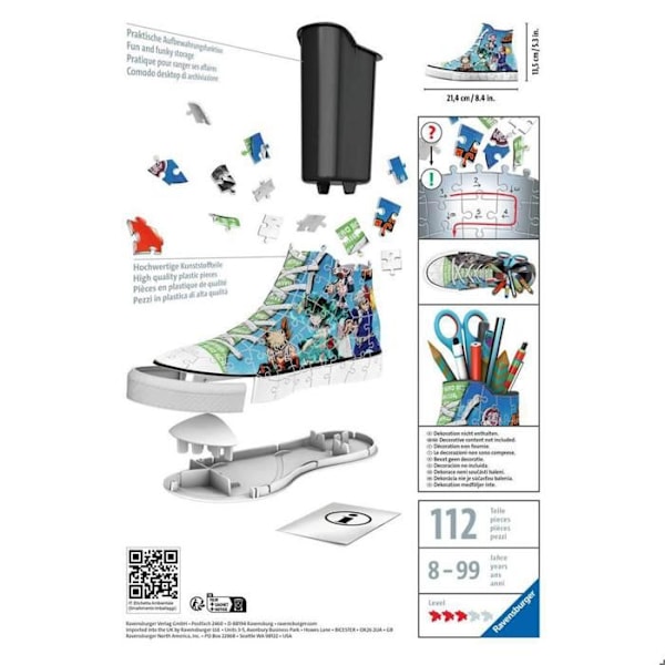 Pussel 3D - RAVENSBURGER - Sneakers My Hero Academia - Vit - 14 år - Blandet Vit