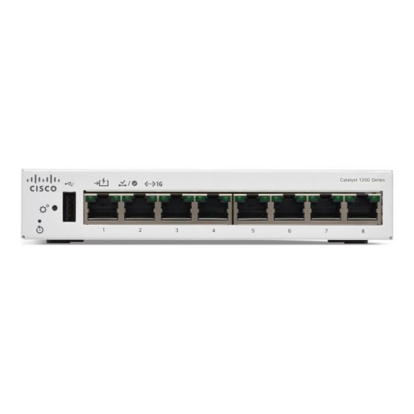 Switch - Cisco - Catalyst 1200-8T-D - Gigabit Ethernet - Intelligent - 8 portar