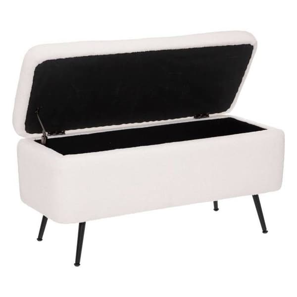 Bänk skåp lock "Aurora" vit 100x40cm Vit