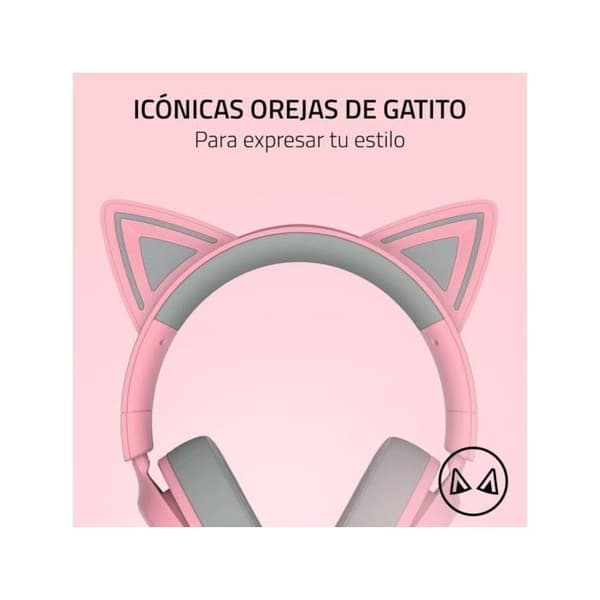 Spelheadset - RAZER - Kraken Kitty V3 X - Trådad - Kardiomikrofon - Kvarts