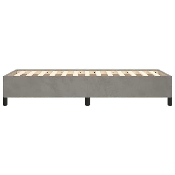 vidaXL Sängram utan madrass ljusgrå 90x200 cm sammet 347300