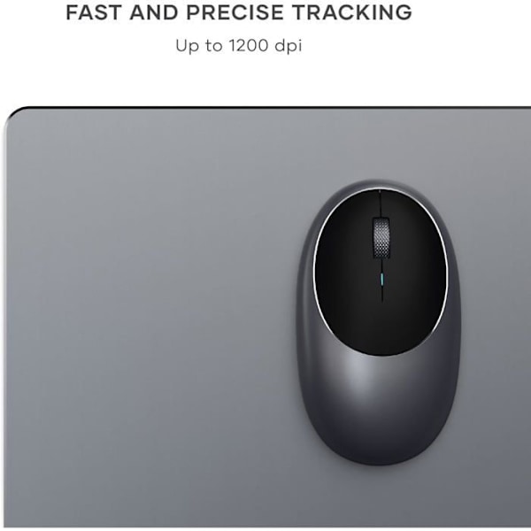 Bärbar datormus - SATECHI - STC0176A - Bluetooth - Optisk - Grå