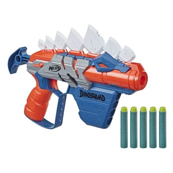 NERF DinoSquad Stegosmash Blaster - Stegosaurus Design - 5 Dart - Utomhus Flerfärgad