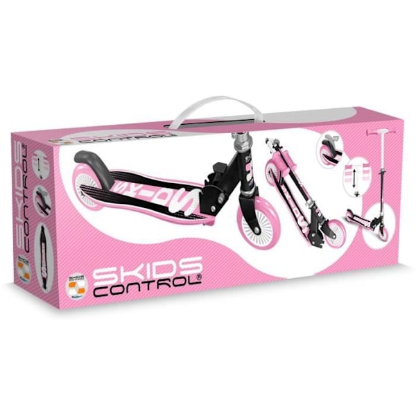 Ergonomisk hopfällbar skoter PP Deck rosa SKIDS CONTROL rosa