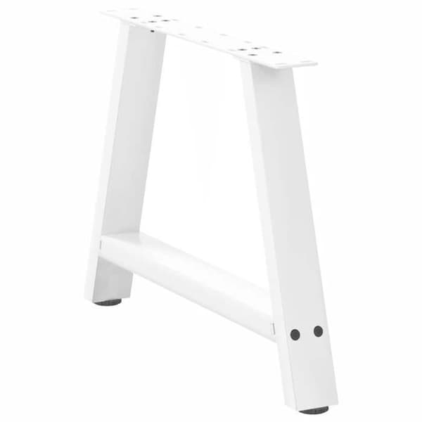 vidaXL A-formade soffbord ben 2 stycken Vit 70 x (42-43) cm Stål 4012841