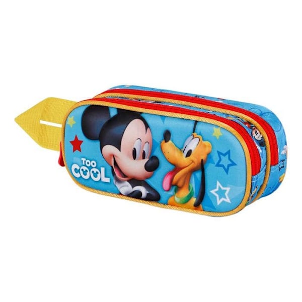 Trousse Dubbel 3D - Disney Mikey Mus Pal - Blå - One Size Blå