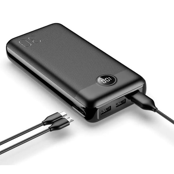 Powerbank Extern Batteri VEGER L30 - 30 000mAh LCD Snabbladdning PD 20W svart