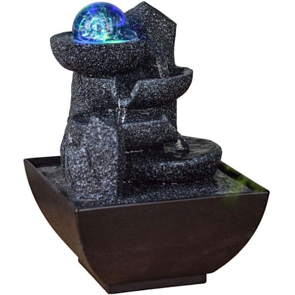 Fontän - Lopo - Modern - Resin - LED-belysning - 3 nivåer av vattenflöde Grå
