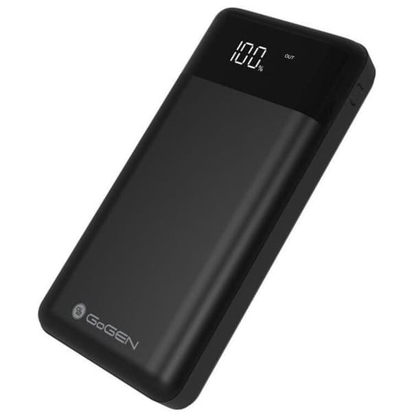 Kraftfull extern batteri GoGen PB300001B 30 000 mAh svart