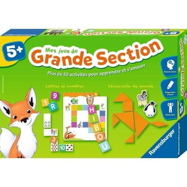 Mina spel av stor sektion - Komplett utbildningsuppsättning - 20 aktiviteter 3:e dagisprogrammet - Ravensburger - Från 5 år Flerfärgad