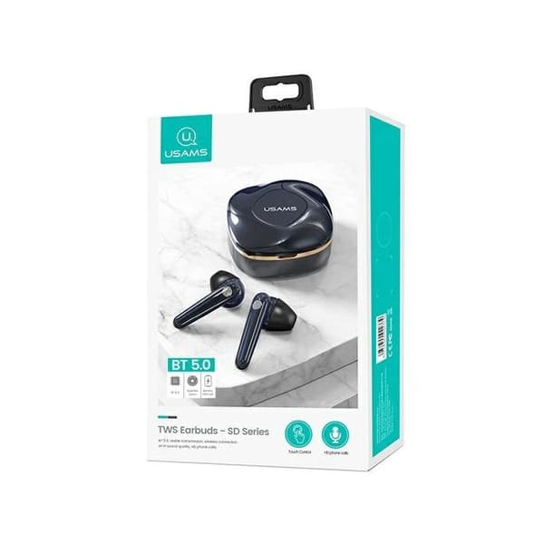 Trådlösa hörlurar Bluetooth 5.0 USAMS TWS blå