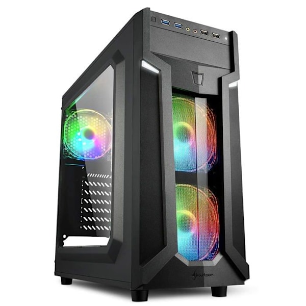 Sharkoon VG6-W RGB Gaming PC-fodral - VG6-W RGB Svart