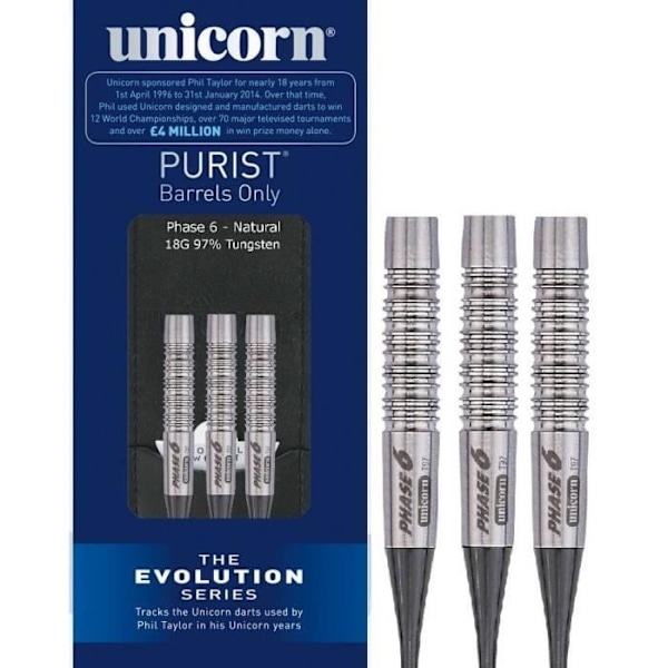 Unicorn Purist Evolution Phase 6 97% mjuk spets - plastspetspilar