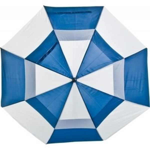Golfparaply - Royal White - Dubbla paneler - Totalt skydd - Diameter 132cm - Kol Kungsblå/Vit