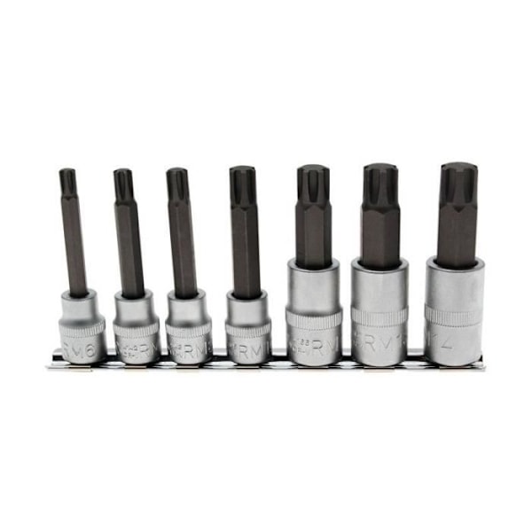 Bitssockelsats 10 mm (3/8") / 12,5 mm (1/2") Splinesprofil (för Ribe) M6 - M14