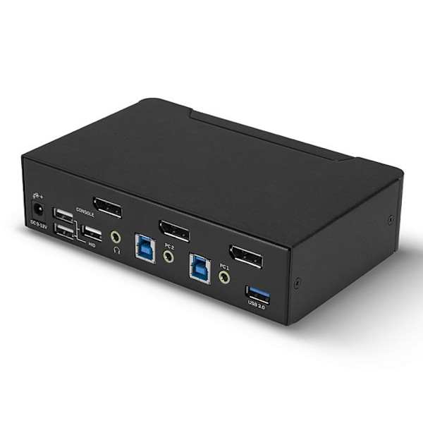 Switch KVM - Odefinierad - 2 portar - DisplayPort 1.4 - USB 3.0 - Stereo ljud