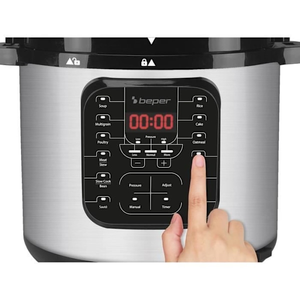 BEPER P101COS001 Tryckkokare och Tryckmultikokare, Ångkokare på 6 Liter