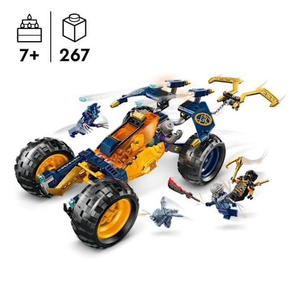 LEGO NINJAGO 71811 Arins Ninja Off-Road Buggy, set med drake och 4 minifigurer Svart
