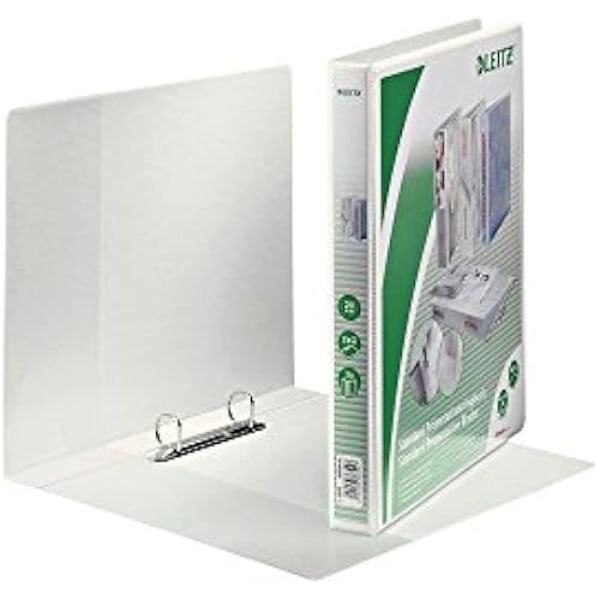 Presentationsklase - LEITZ - A4 - 20 mm - 2 ringar - Vit Vit.