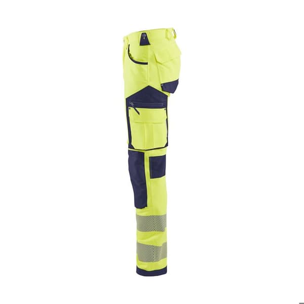 Blaklader Hivis Stretch Arbetsbyxor gul/marinblå 52