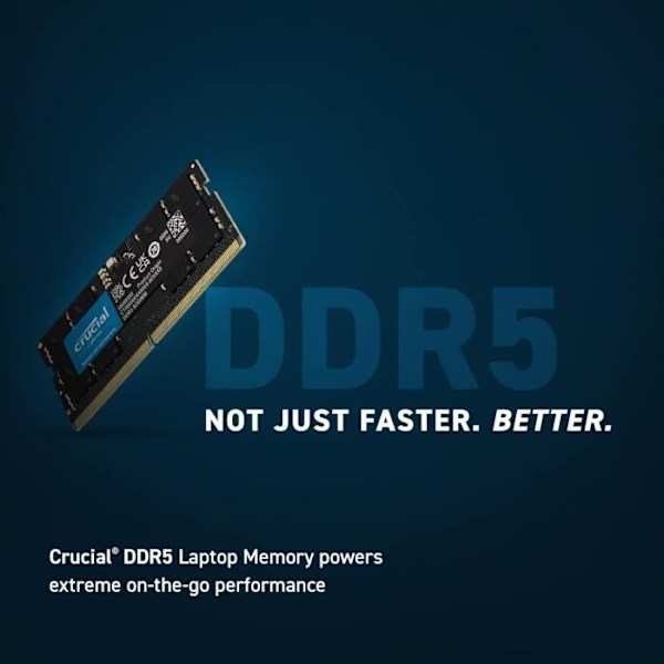 CRUCIAL Minne RAM DDR5 - 16GB - 4800 MT/s - CL40 - SODIMM