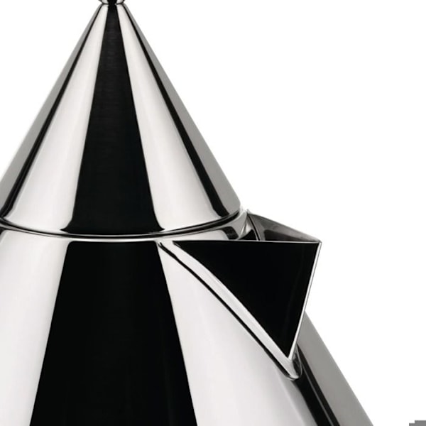 Vattenkokare - Alessi - Il Conico 90017 - Blankpolerat stål - 2,4 liter - Unik design Blankpolerat stål