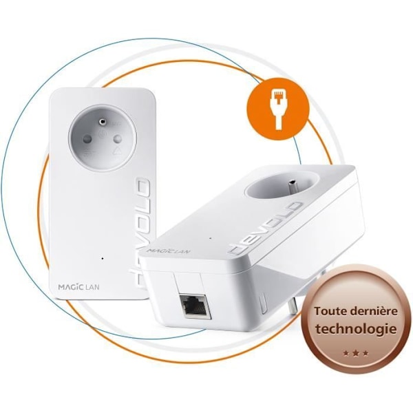 DEVOLO Magic 1 LAN - Startpaket - 2 PLC-adaptrar - 1200 Mbits/s