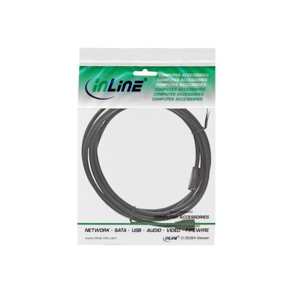 InLine USB-kabelförlängning Micro-USB Typ B (M) till Micro-USB Typ B (F) USB 2.0 1,5 m svart