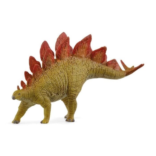 Stegosaurus, statyett med realistiska detaljer, dinosaurieleksak inspirerande fantasi för barn från 4 år och uppåt, 5 x 20 x 10 cm - schlei