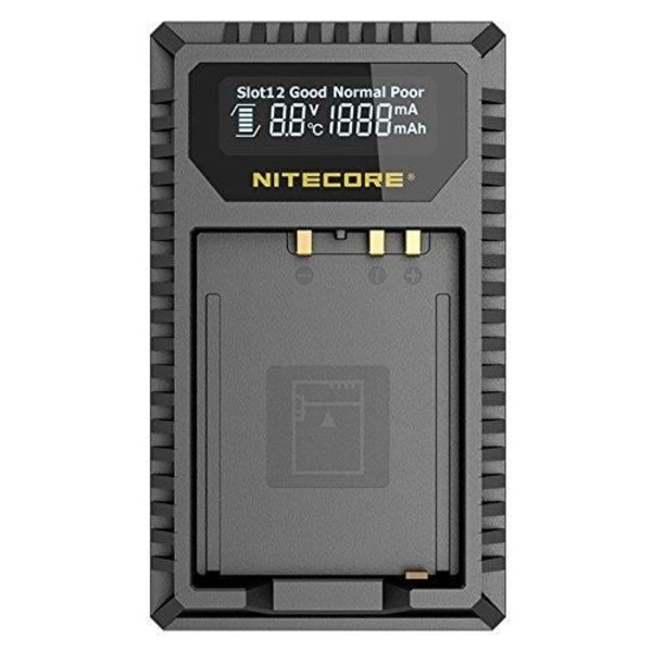 Nitecore USB-batteriladdare med Fuji W126/s LCD-skärm - FX1