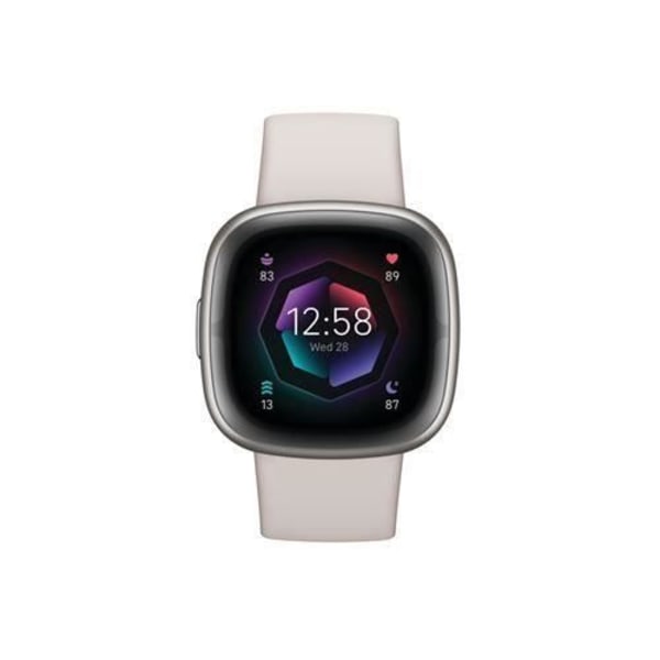 Annan koppling - Fitbit Sense 2 - Vit/Aluminium - One Size - Vuxen
