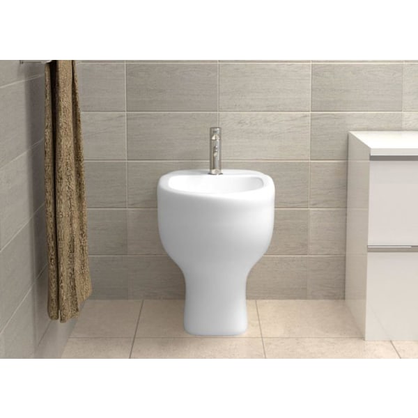 WC - toaletter Fischer - 567570 - WB 2 Fäste för WC och Bidet med golvfäste med vertikala hål, Nickel