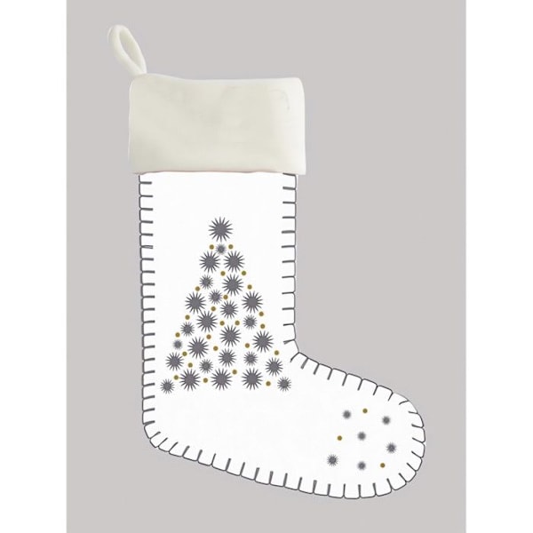 Strumpa i ren bomull 44x35 cm SAPIN Vit