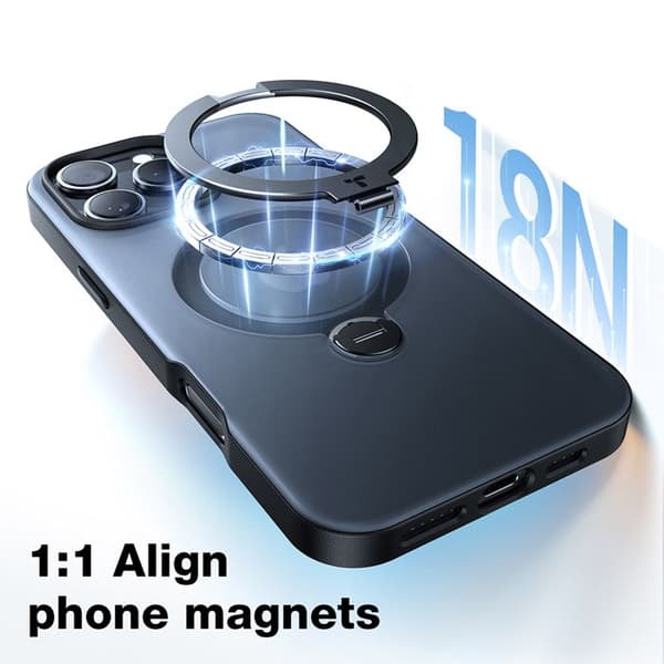 Coque Torras Ostand Spin MagSafe-serien för iPhone 17 Pro Max - Svart Svart