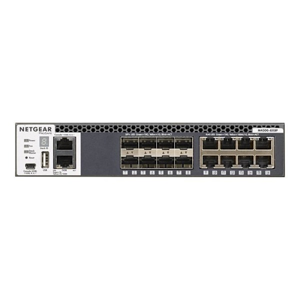 Switch hanterbar - NETGEAR - M4300-8X8F - Stapelbar - 16x10G - 8x10GBASE-T och 8xSFP+