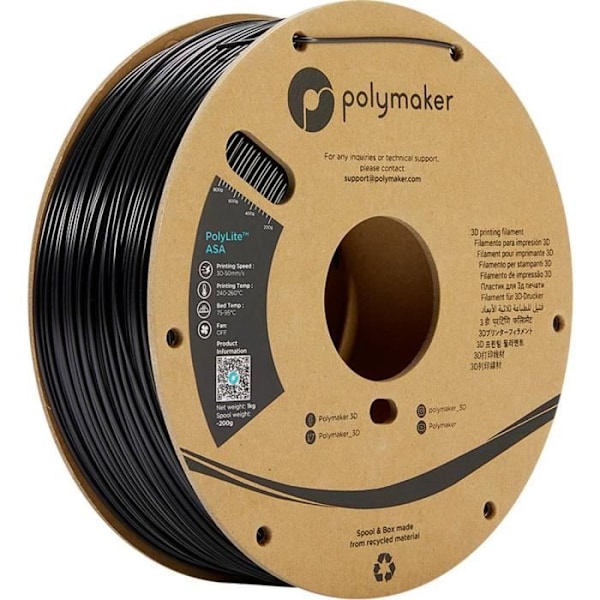 Polymaker PF01001 PolyLite ASA Filament UV-beständig, väderbeständig, värmebeständig 1,75 mm 1000