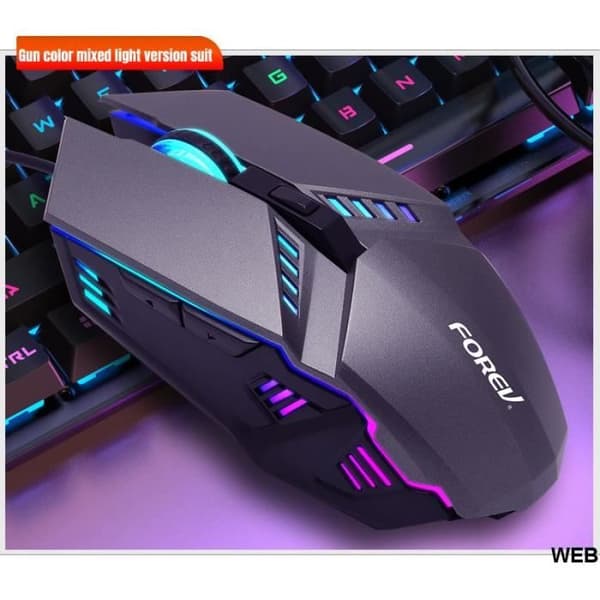 USB-mus 800DPI 3 knappar med LED-belysning