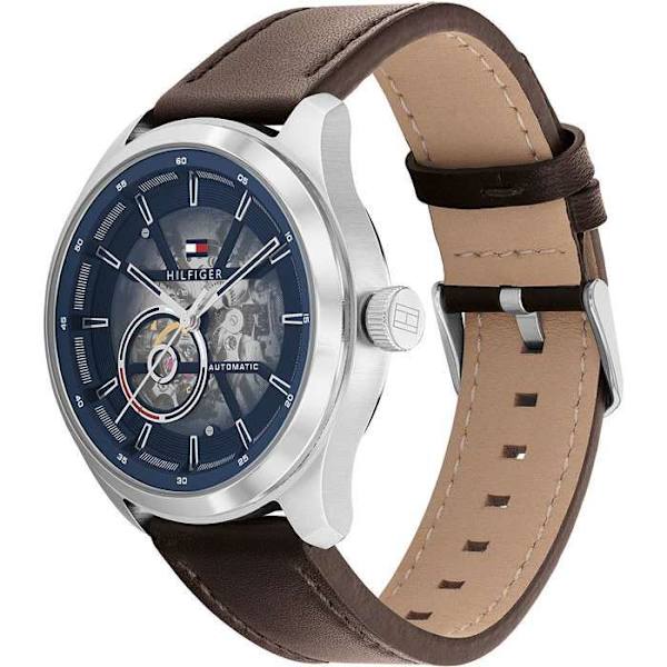 Klocka - Tommy Hilfiger - 1791888 - Automatisk - Brunt läder - 42 mm - 5 bar kastanj