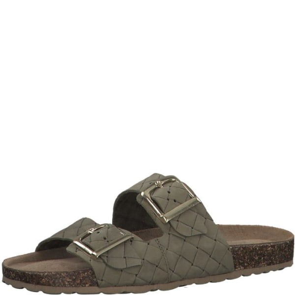 Sandal - barfota Marco tozzi - 2-2-27405-28 - Dampantolette platt sandal Olivgrön 44