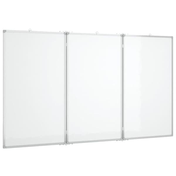 Fällbart magnetiskt whiteboard 120x80x1,7 cm aluminium Vit