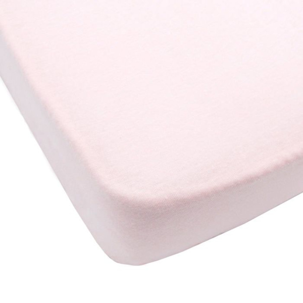BABYCALIN Pink Baby Fitted Sheet 40 x 80 cm Jersey 130gr / m² Rosa