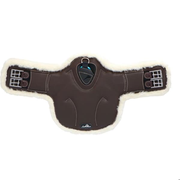 Sangle bavette eQuick ES Country fluffig - brun - Marron - 55 cm brun