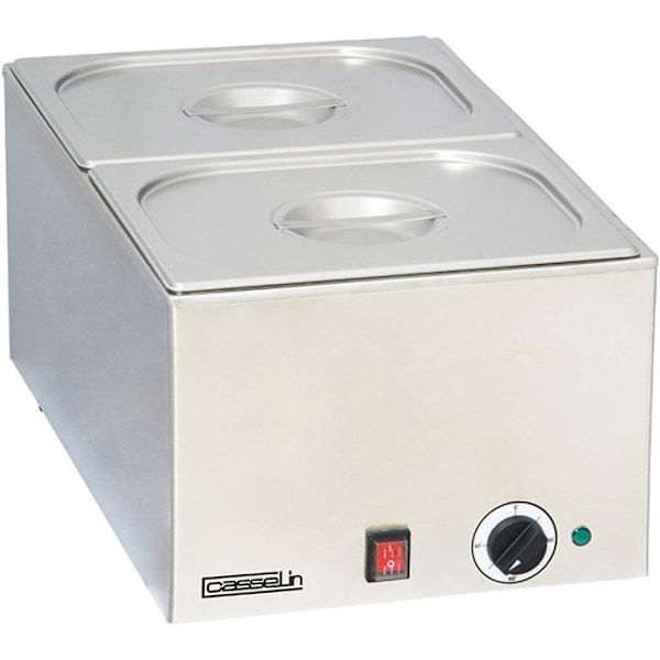 Bain Marie - Casselin - 2 GN 1/2 behållare - Rostfritt stål - 1200 Watt